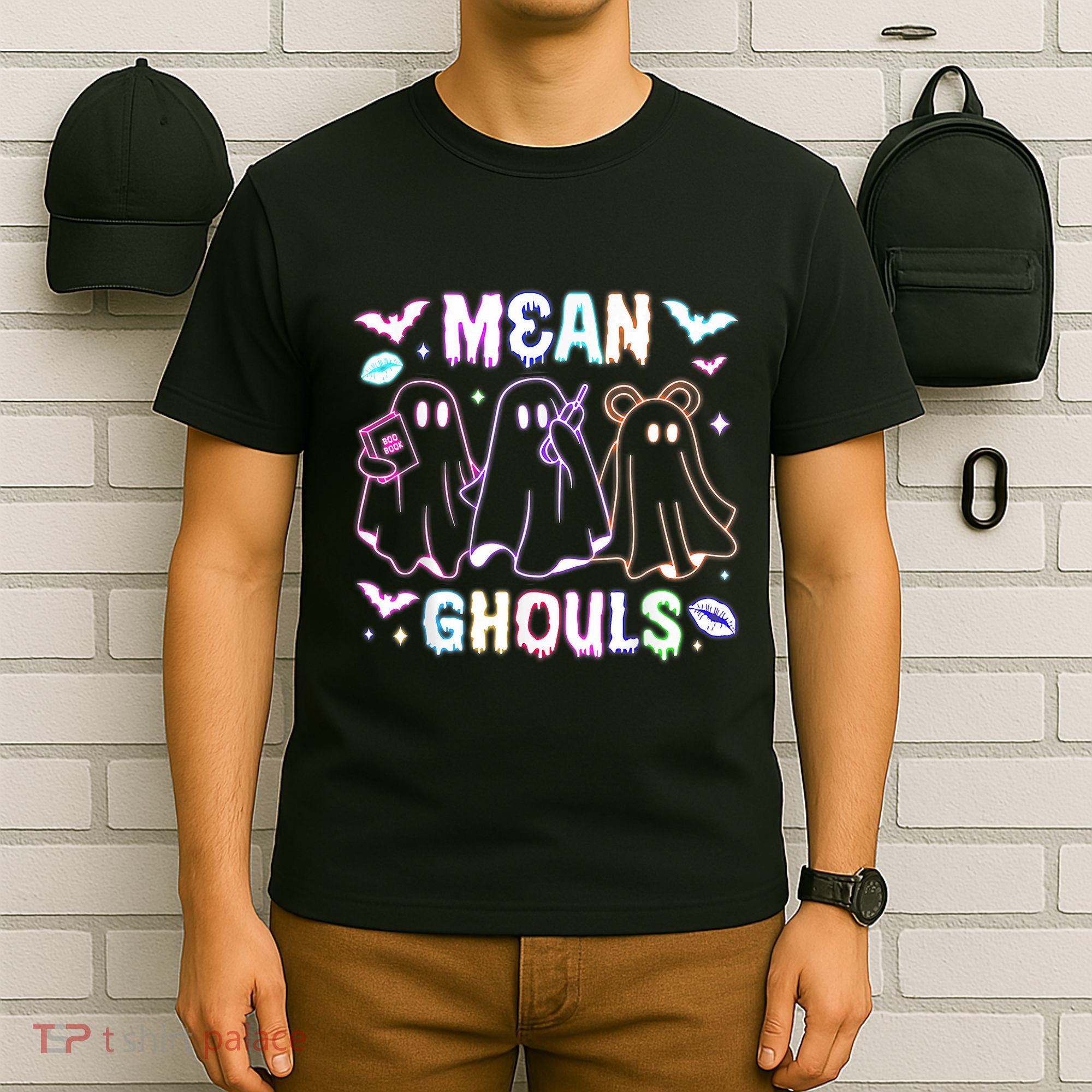 Cute Ghost Mean Ghouls Funny Halloween Costume Spooky Season T-Shirt