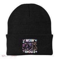 Cute Ghost Mean Ghouls Funny Halloween Costume Spooky Season Beanie thumb 0