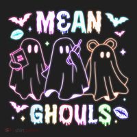 Cute Ghost Mean Ghouls Funny Halloween Costume Spooky Season Beanie thumb 2