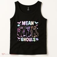 Cute Ghost Mean Ghouls Funny Halloween Costume Spooky Season Tank Top thumb 2