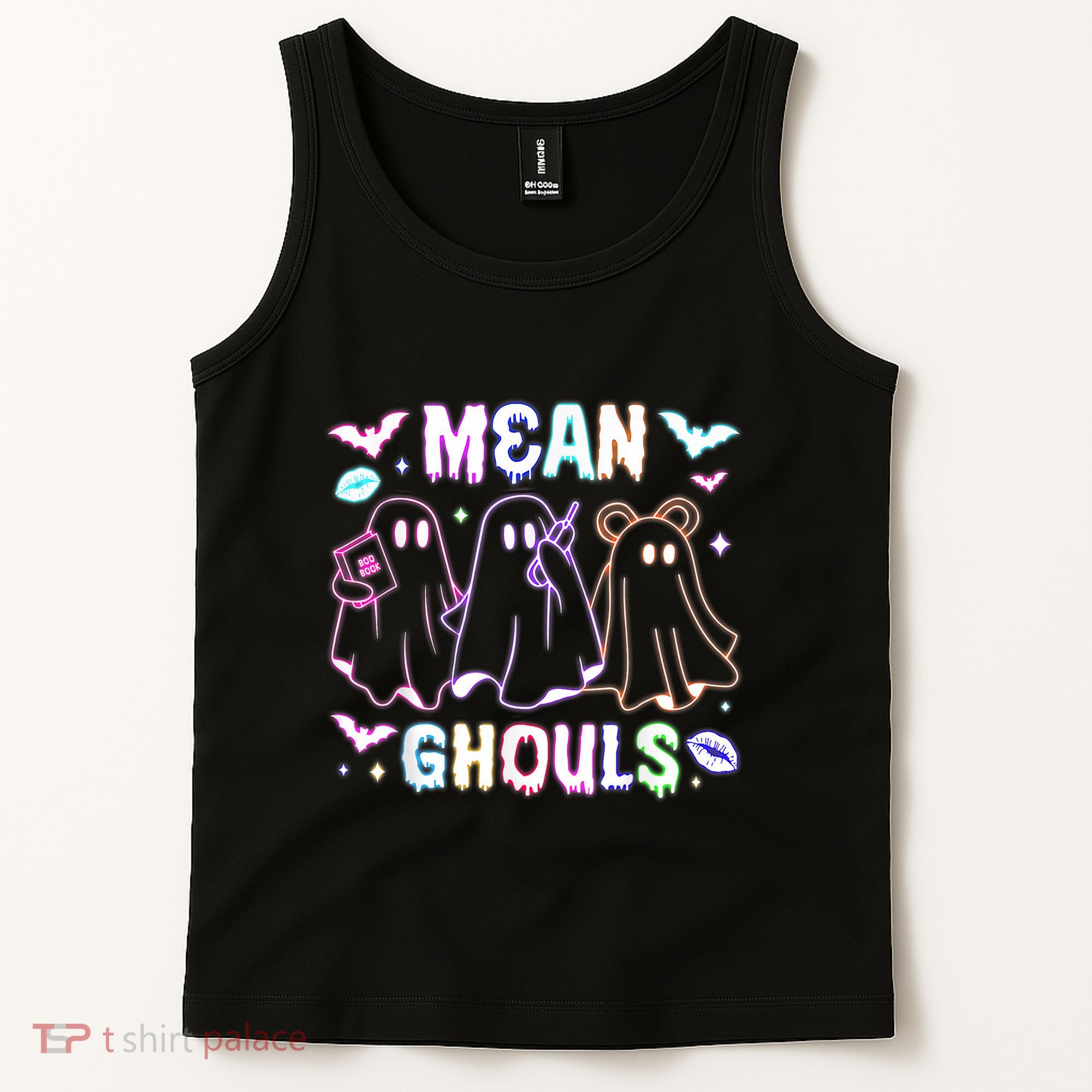 Cute Ghost Mean Ghouls Funny Halloween Costume Spooky Season Tank Top