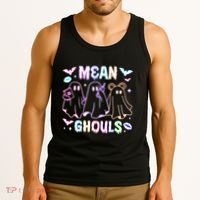 Cute Ghost Mean Ghouls Funny Halloween Costume Spooky Season Tank Top thumb 3
