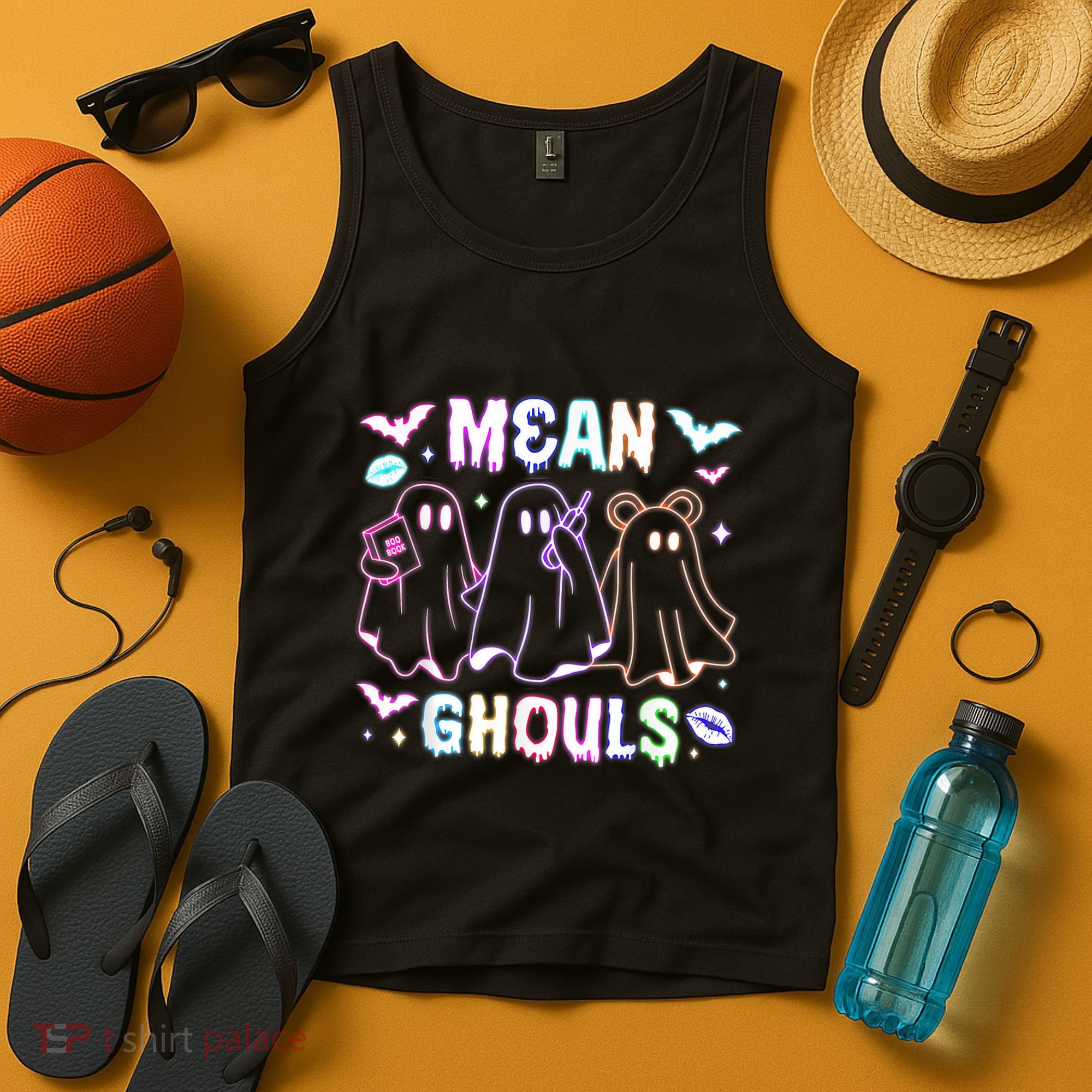 Cute Ghost Mean Ghouls Funny Halloween Costume Spooky Season Tank Top