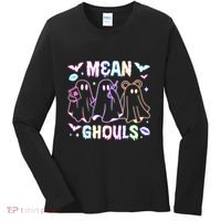 Cute Ghost Mean Ghouls Funny Halloween Costume Spooky Season Women's Long Sleeve Shirt thumb 0