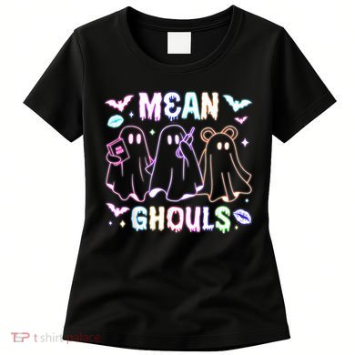 Cute Ghost Mean Ghouls Funny Halloween Costume Spooky Season Women's T-Shirt