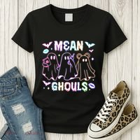 Cute Ghost Mean Ghouls Funny Halloween Costume Spooky Season Women's T-Shirt thumb 3