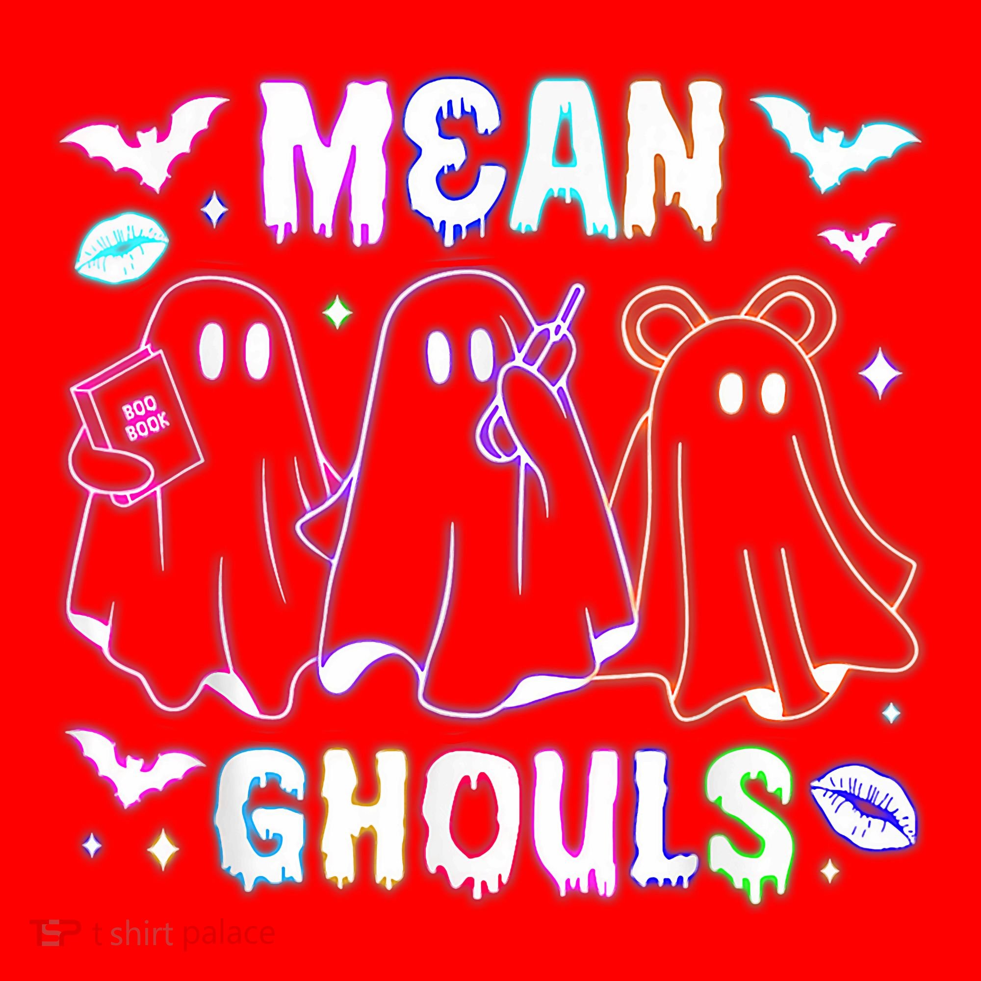 Cute Ghost Mean Ghouls Funny Halloween Costume Spooky Season Santa Hat