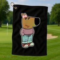 Chill Girl Meme Funny Chill Guy Meme Golf Towel thumb 1
