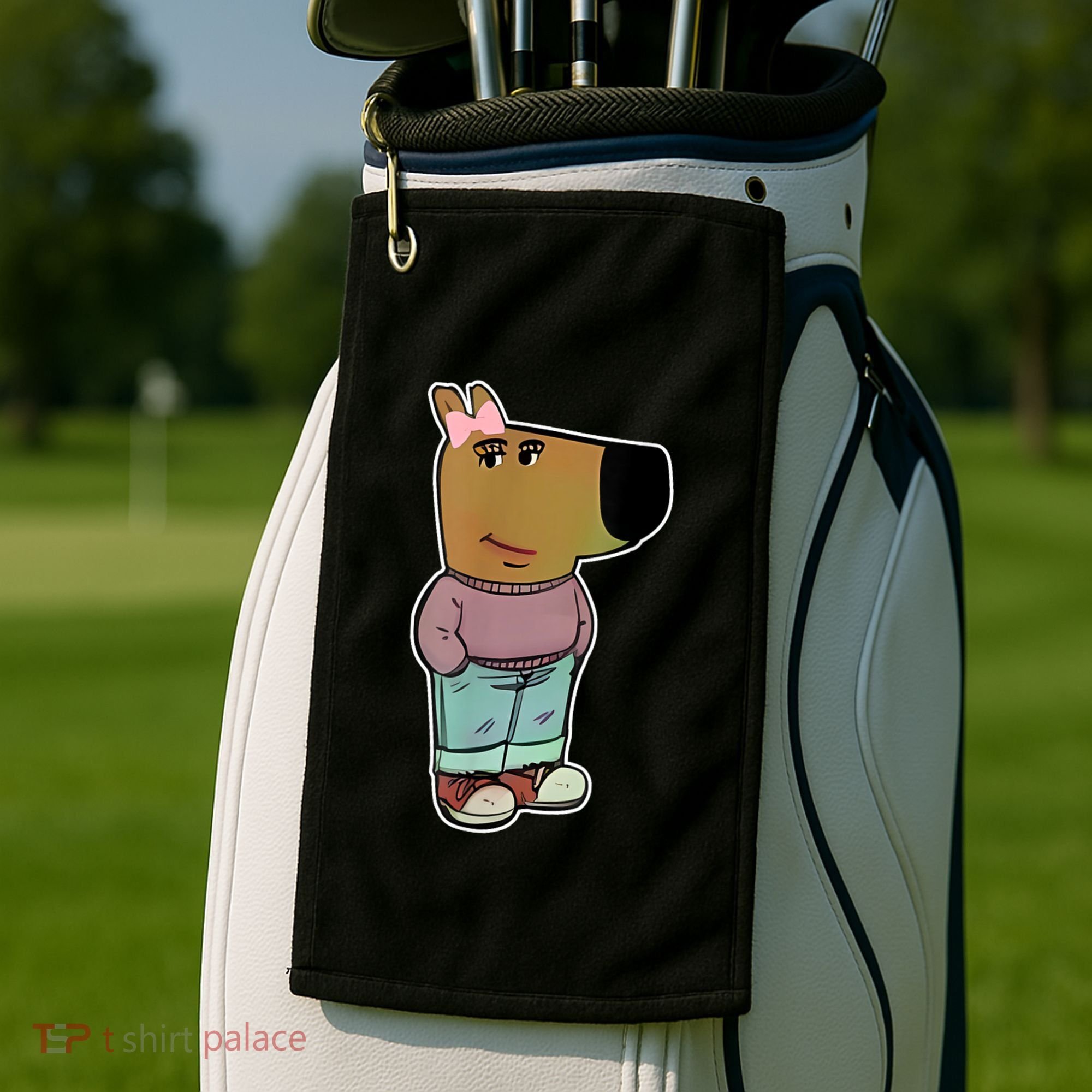 Chill Girl Meme Funny Chill Guy Meme Golf Towel
