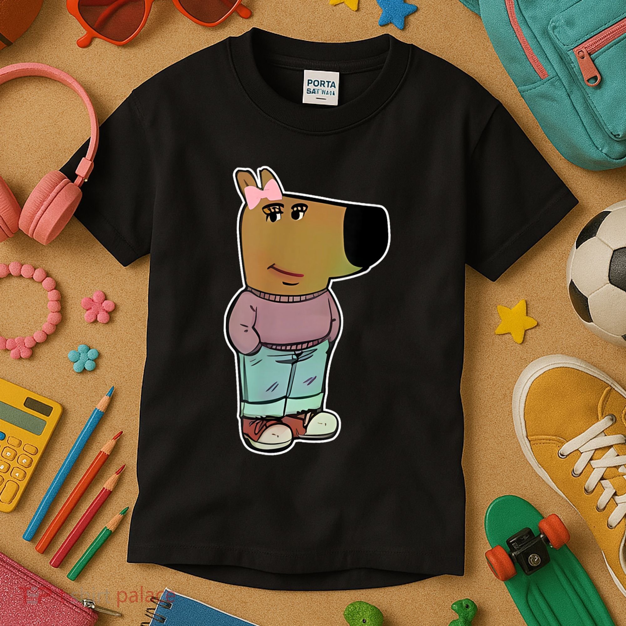 Chill Girl Meme Funny Chill Guy Meme Kids T-Shirt