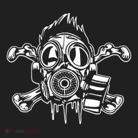 Crossbones Gas Mask Guy Hat thumb 2