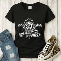 Crossbones Gas Mask Guy Women's T-Shirt thumb 3