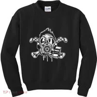Crossbones Gas Mask Guy Kids Sweatshirt thumb 0