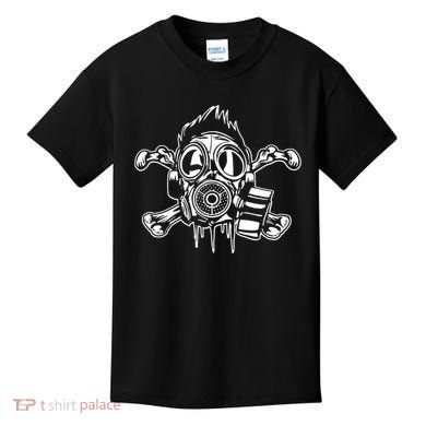 Crossbones Gas Mask Guy Kids T-Shirt