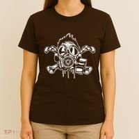 Crossbones Gas Mask Guy T-Shirt thumb 4
