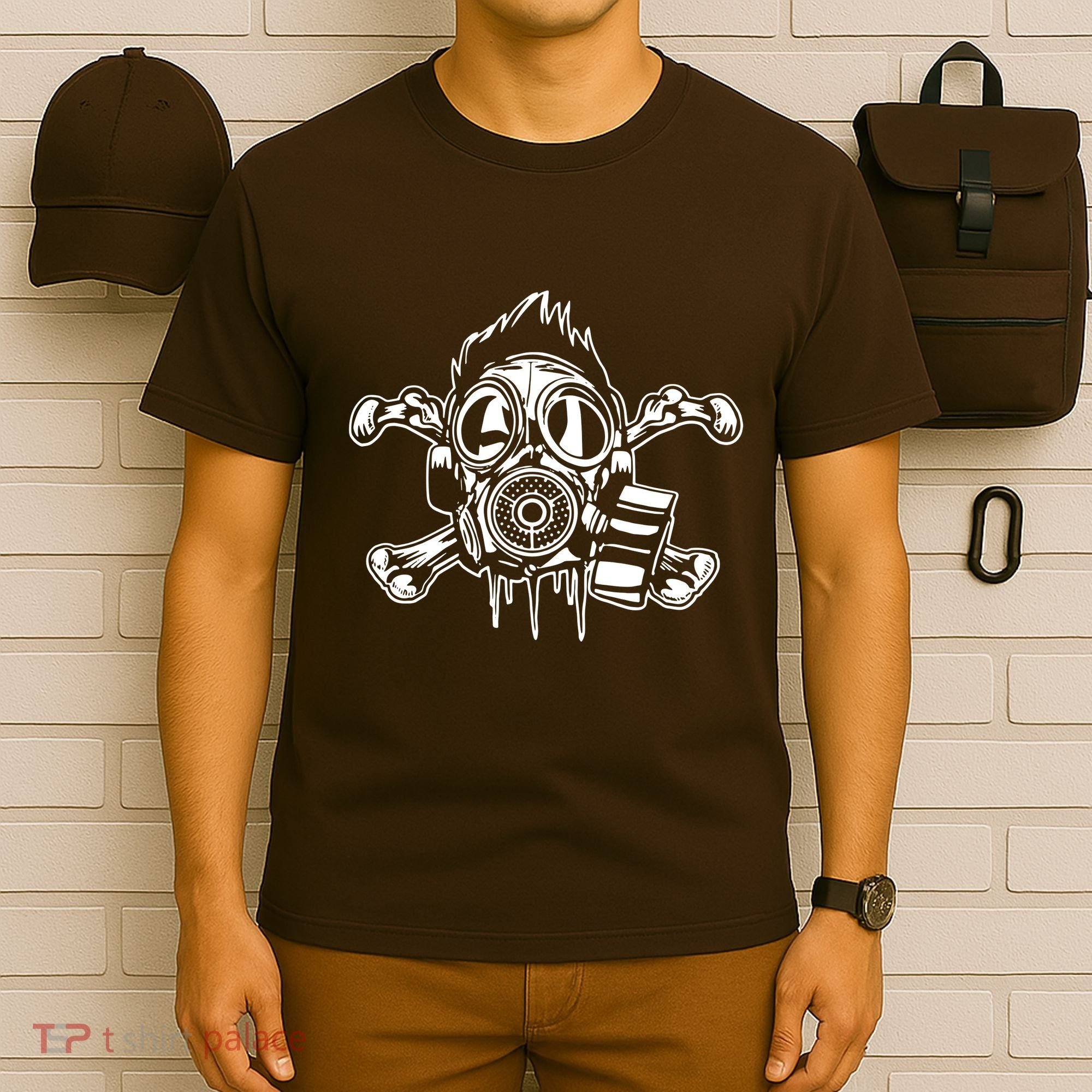 Crossbones Gas Mask Guy T-Shirt