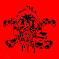 Crossbones Gas Mask Guy Santa Hat thumb 1