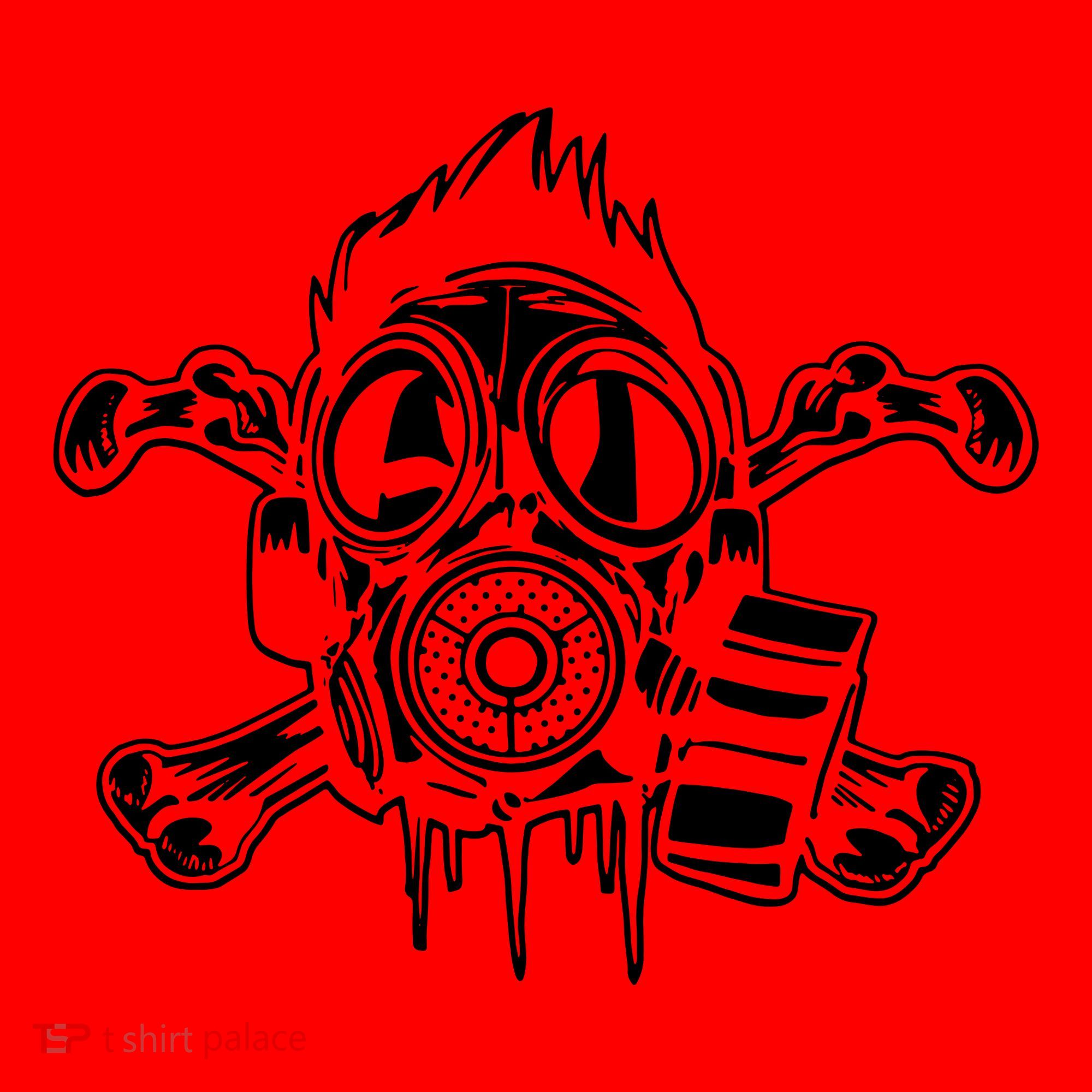 Crossbones Gas Mask Guy Santa Hat
