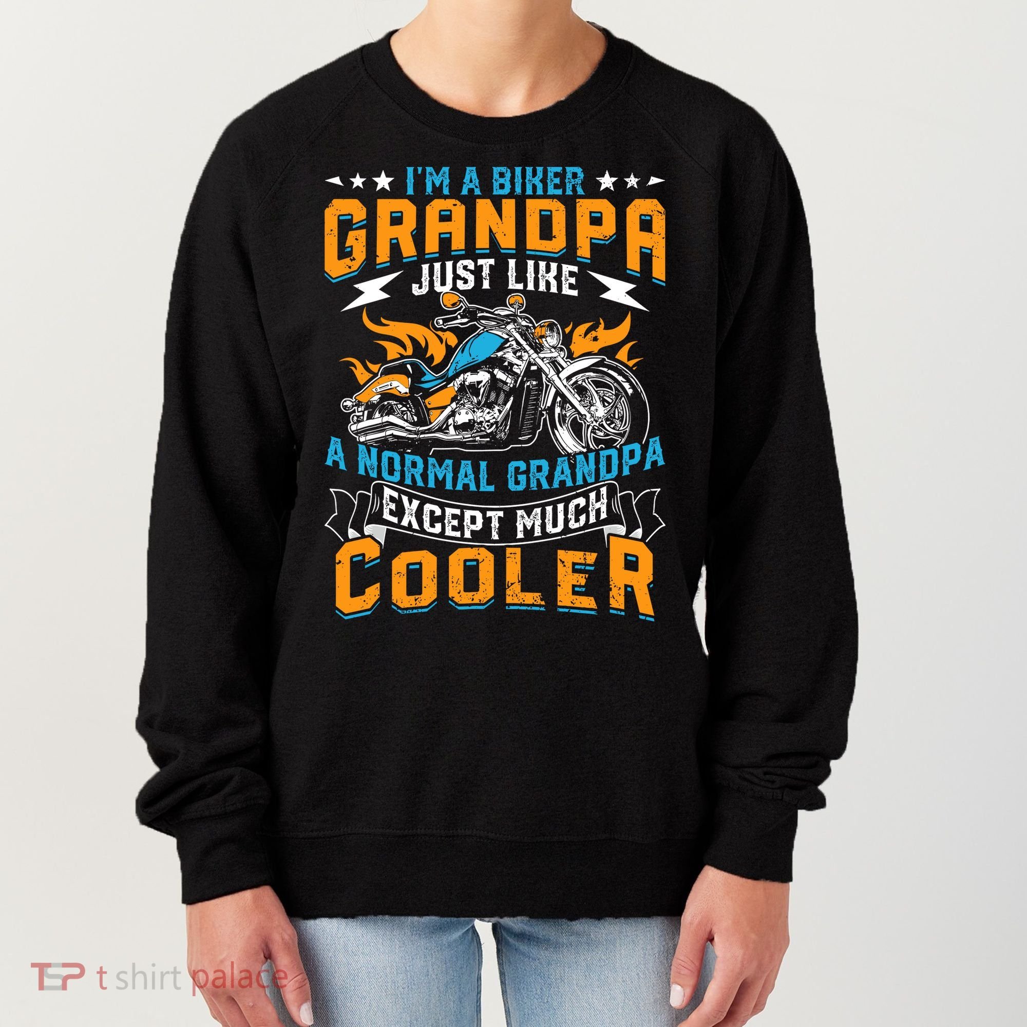 Cool Grandpa Motorcycle Gift Idea Women's Sweatshirt