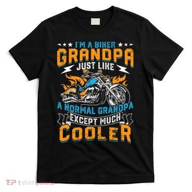 Cool Grandpa Motorcycle Gift Idea T-Shirt