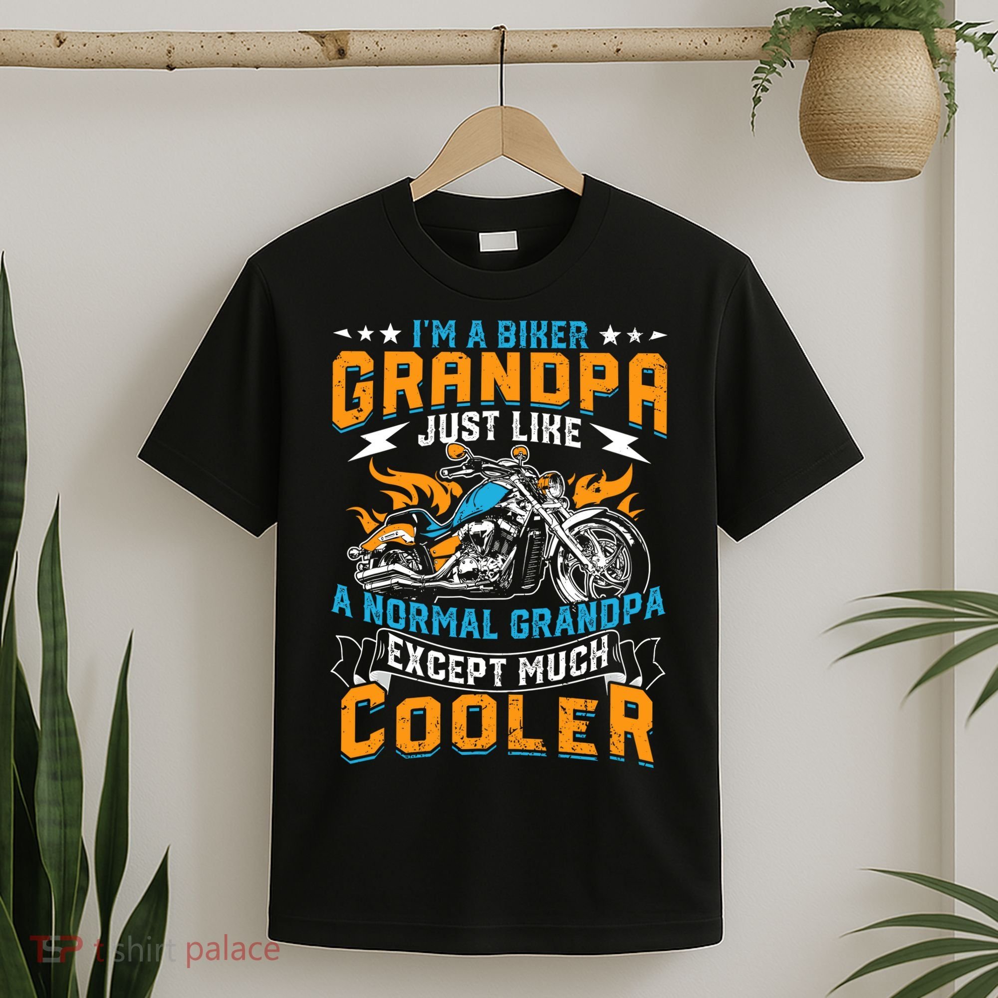 Cool Grandpa Motorcycle Gift Idea T-Shirt