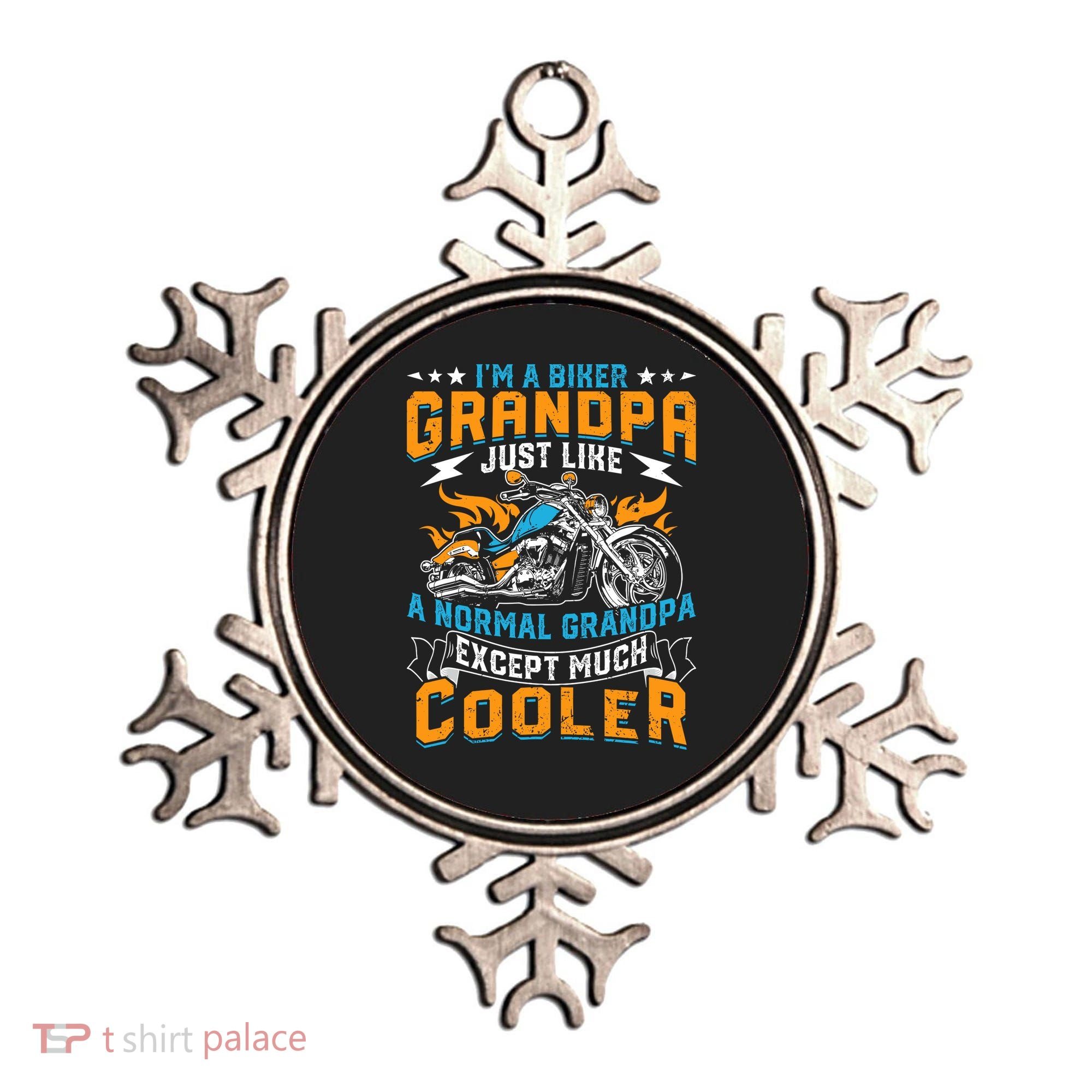 Cool Grandpa Motorcycle Gift Idea Ornament