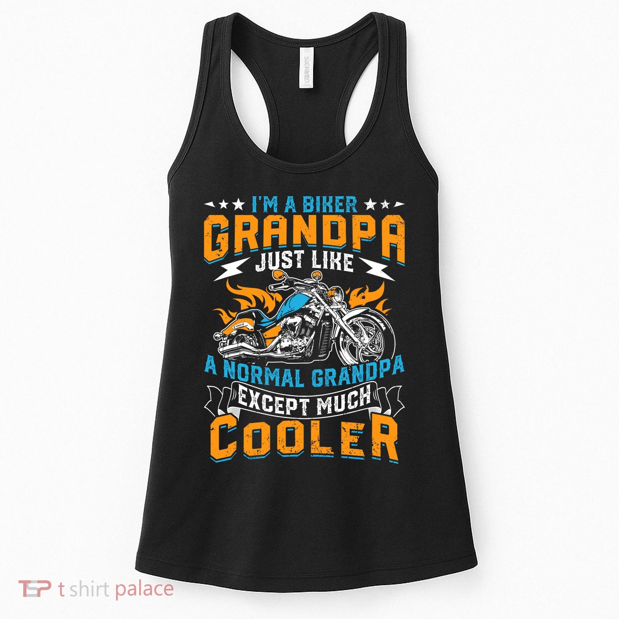 Cool Grandpa Motorcycle Gift Idea Women's Tank Top