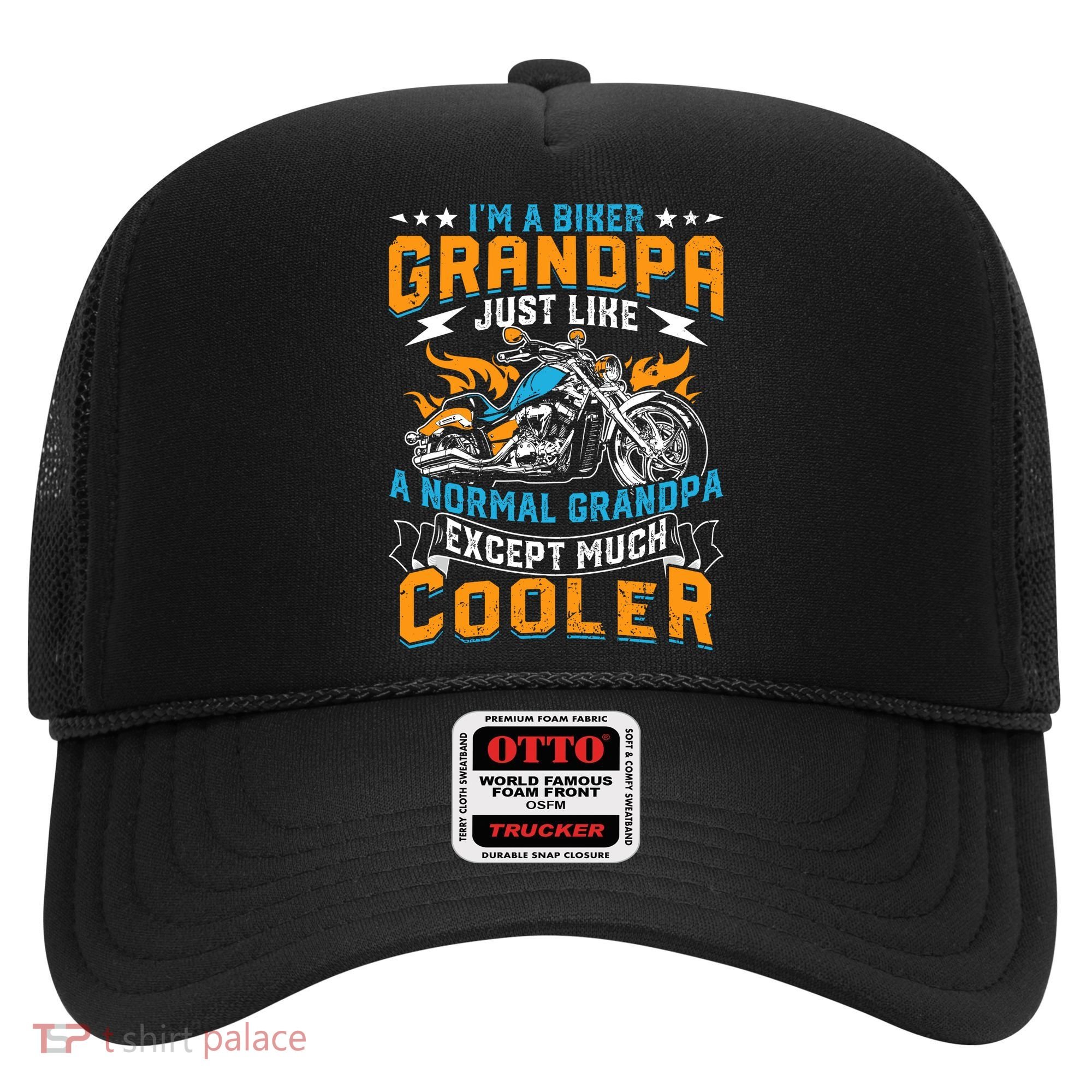 Cool Grandpa Motorcycle Gift Idea Hat