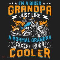 Cool Grandpa Motorcycle Gift Idea Hat thumb 2