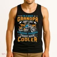 Cool Grandpa Motorcycle Gift Idea Tank Top thumb 3
