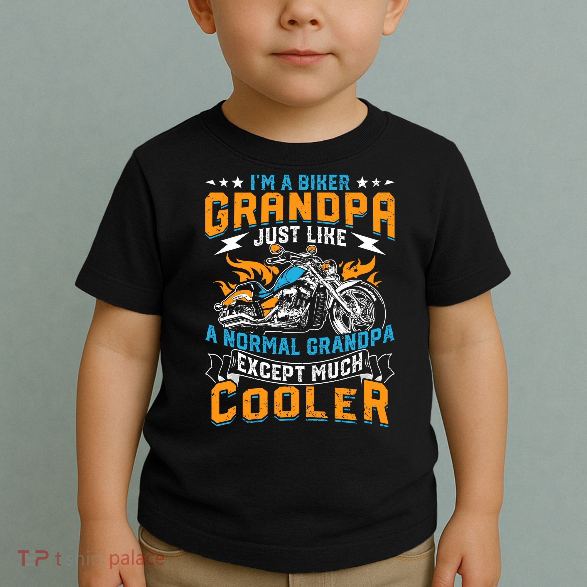 Cool Grandpa Motorcycle Gift Idea Toddler T-Shirt