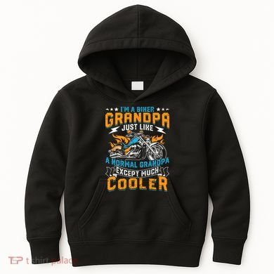 Cool Grandpa Motorcycle Gift Idea Kids Hoodie