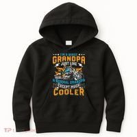 Cool Grandpa Motorcycle Gift Idea Kids Hoodie thumb 0