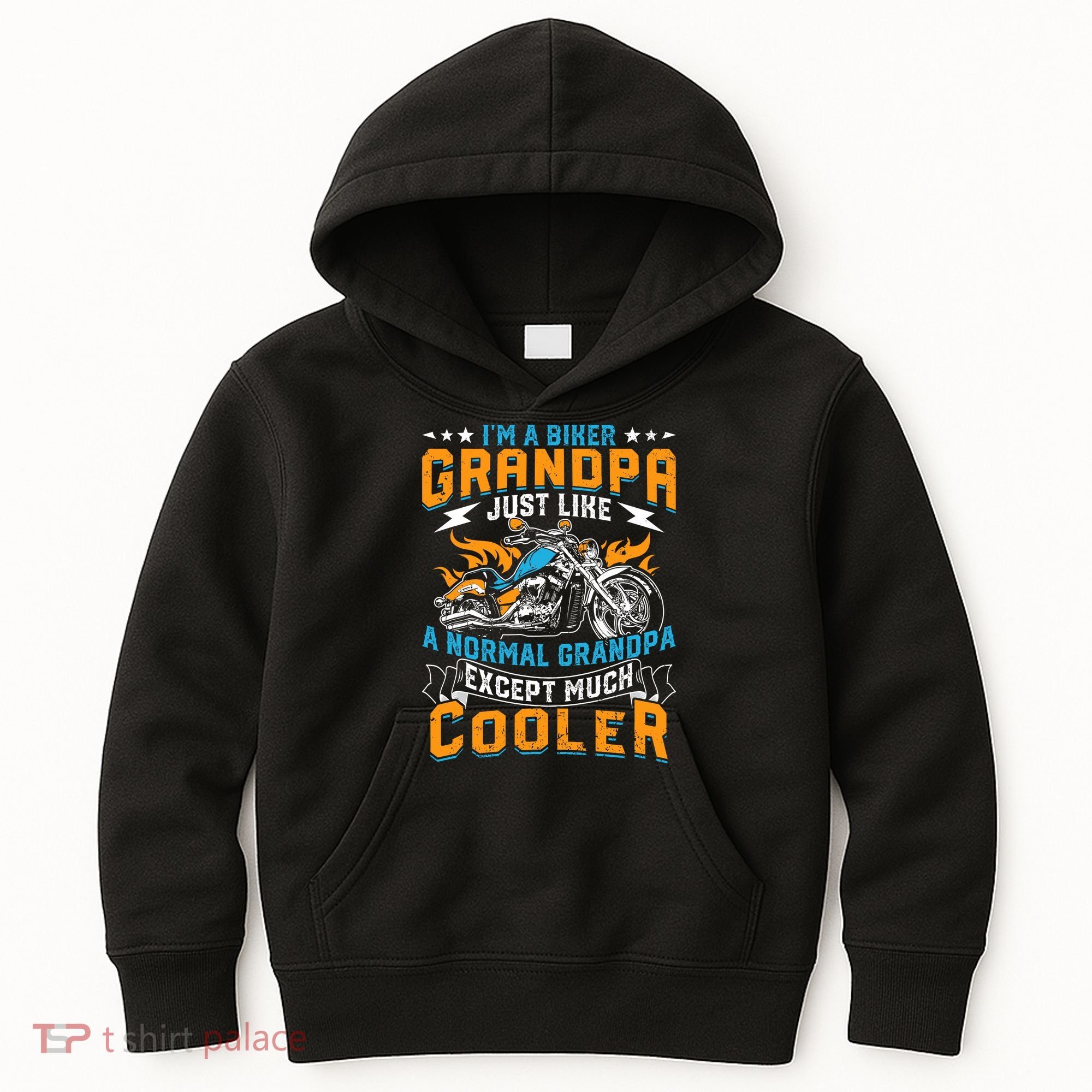 Cool Grandpa Motorcycle Gift Idea Kids Hoodie