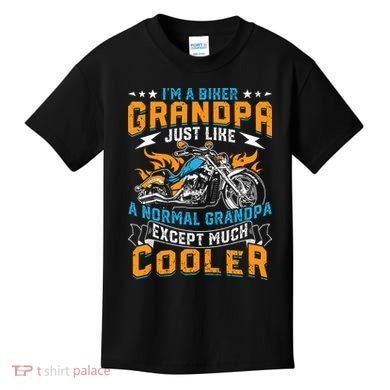 Cool Grandpa Motorcycle Gift Idea Kids T-Shirt