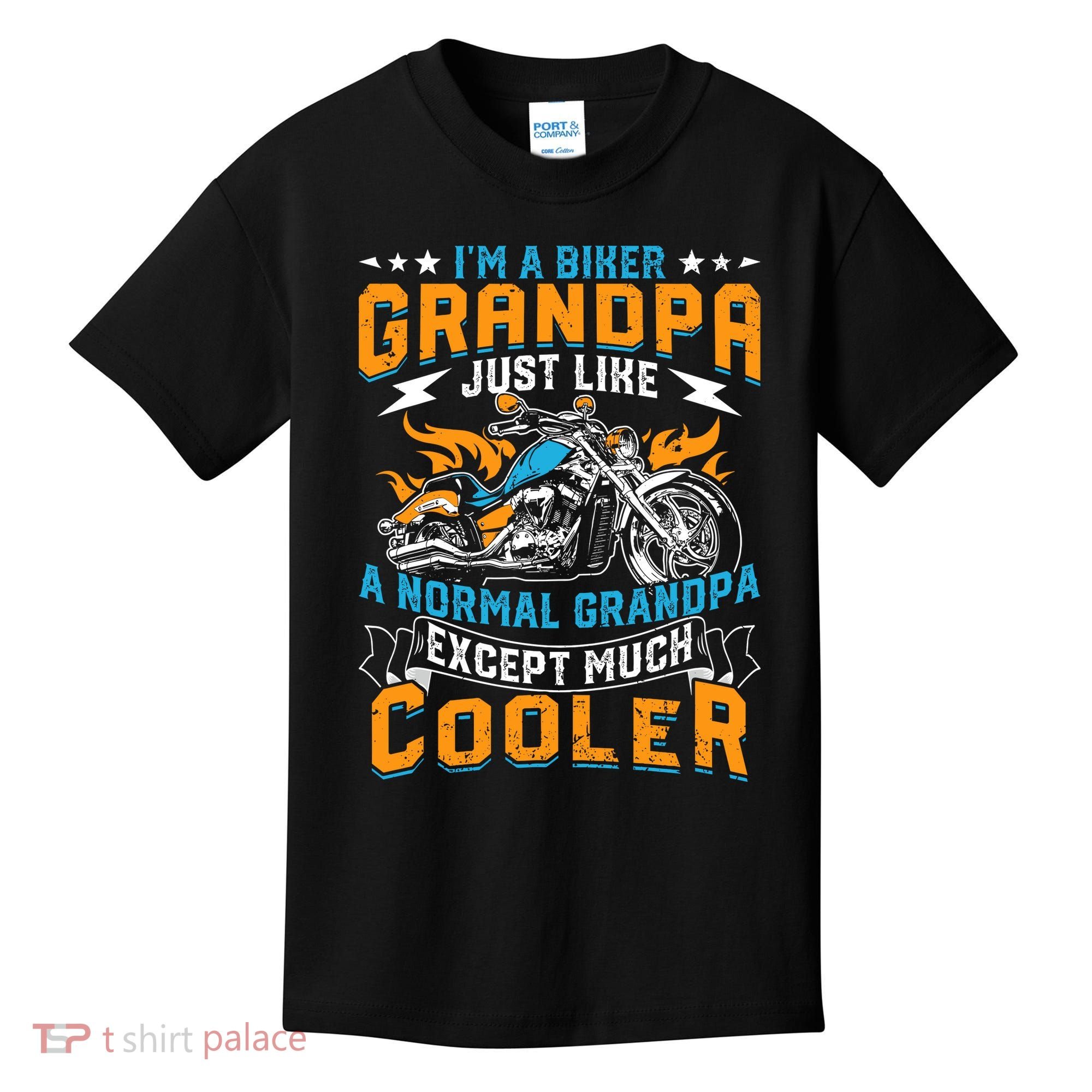 Cool Grandpa Motorcycle Gift Idea Kids T-Shirt