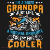 Cool Grandpa Motorcycle Gift Idea Kids T-Shirt thumb 4