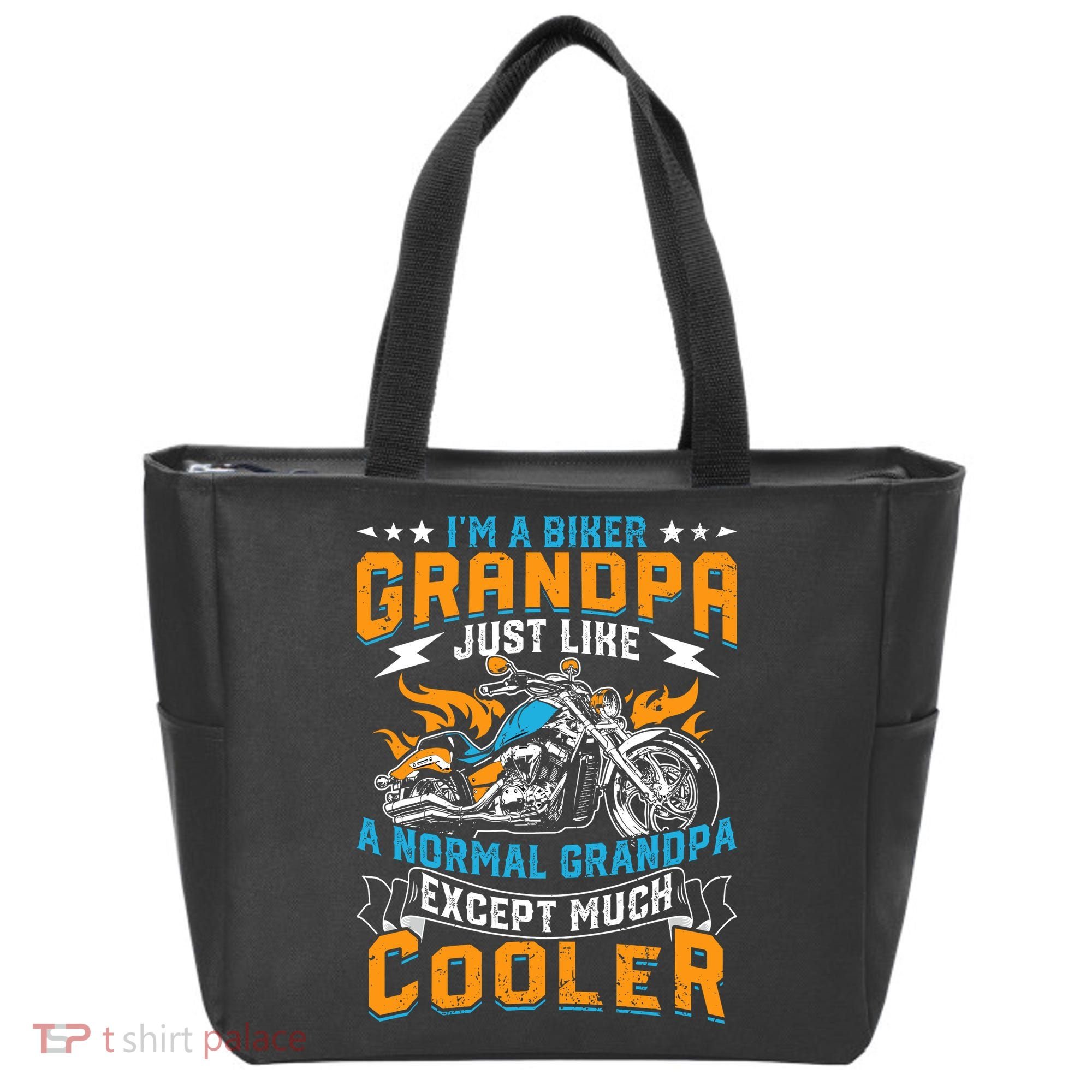 Cool Grandpa Motorcycle Gift Idea Tote Bag