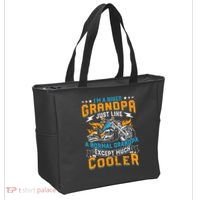 Cool Grandpa Motorcycle Gift Idea Tote Bag thumb 2