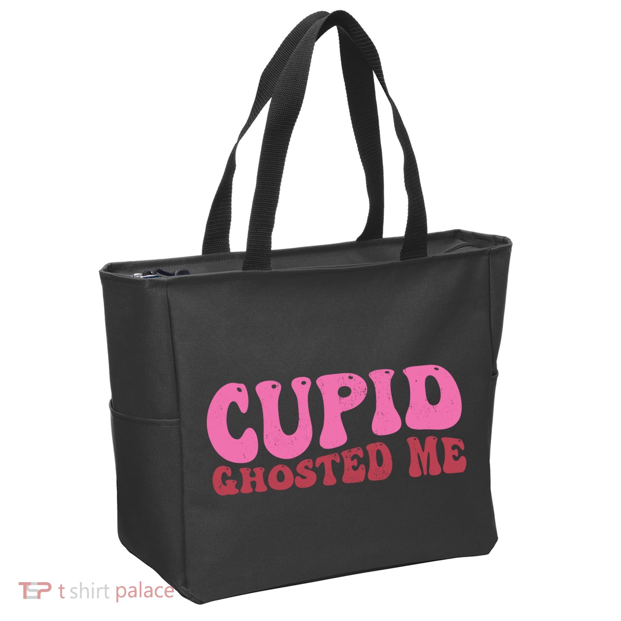 Cupid Ghosted Me Funny Valentines Day Tote Bag