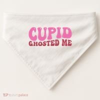Cupid Ghosted Me Funny Valentines Day USA-Made Doggie Bandana thumb 0