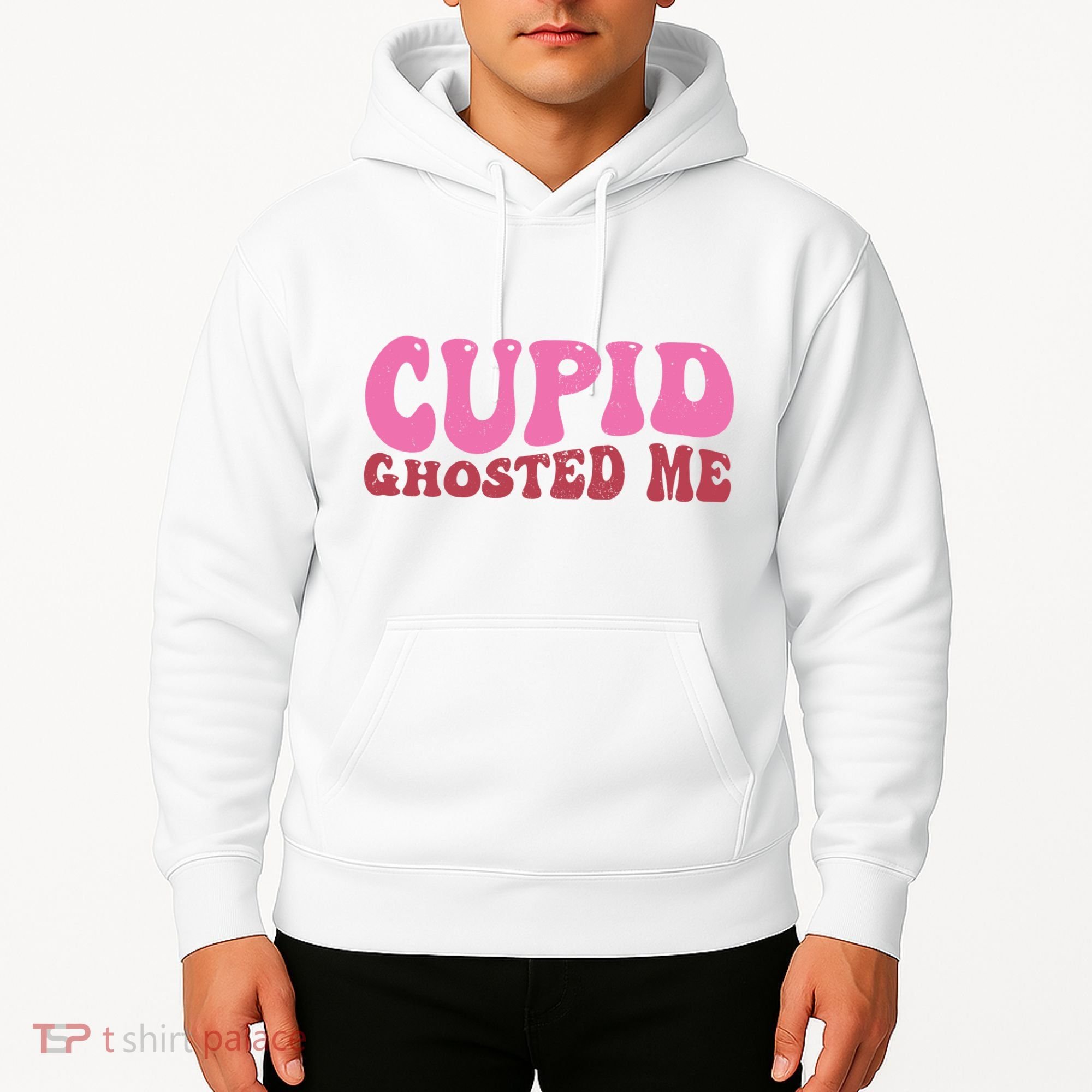 Cupid Ghosted Me Funny Valentines Day Hoodie