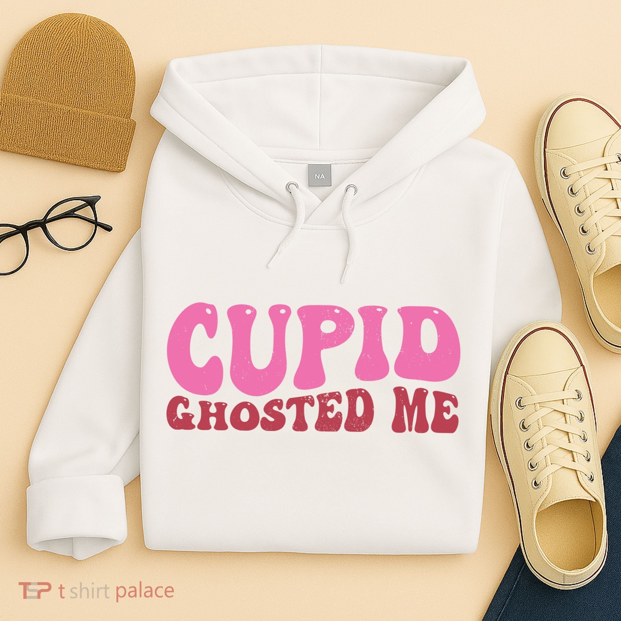 Cupid Ghosted Me Funny Valentines Day Hoodie