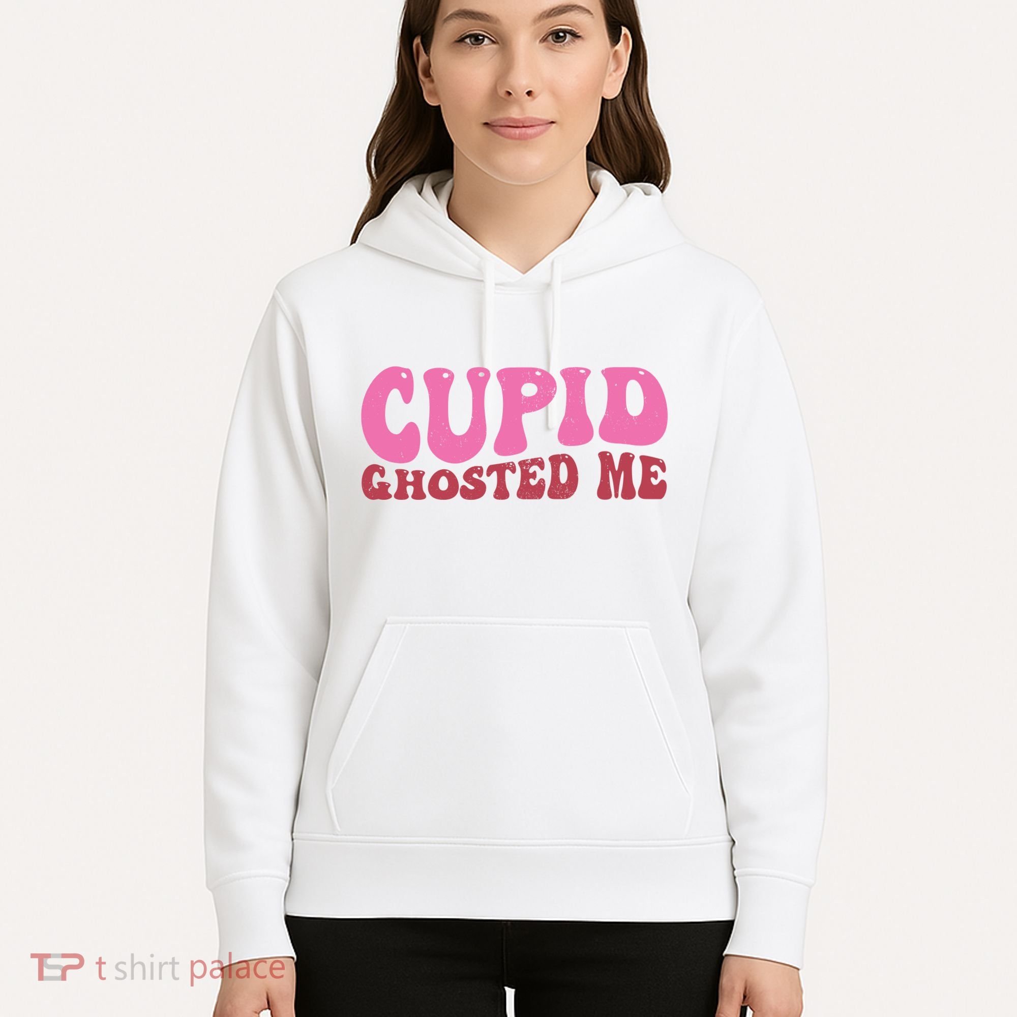 Cupid Ghosted Me Funny Valentines Day Hoodie
