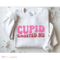 Cupid Ghosted Me Funny Valentines Day Sweatshirt thumb 2