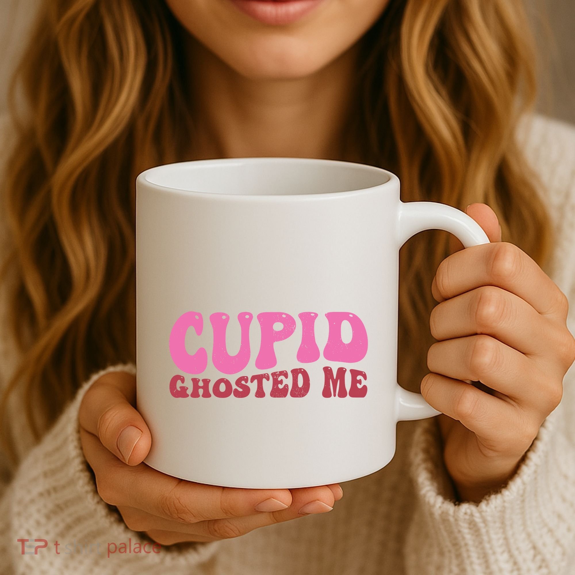Cupid Ghosted Me Funny Valentines Day Coffee Mug