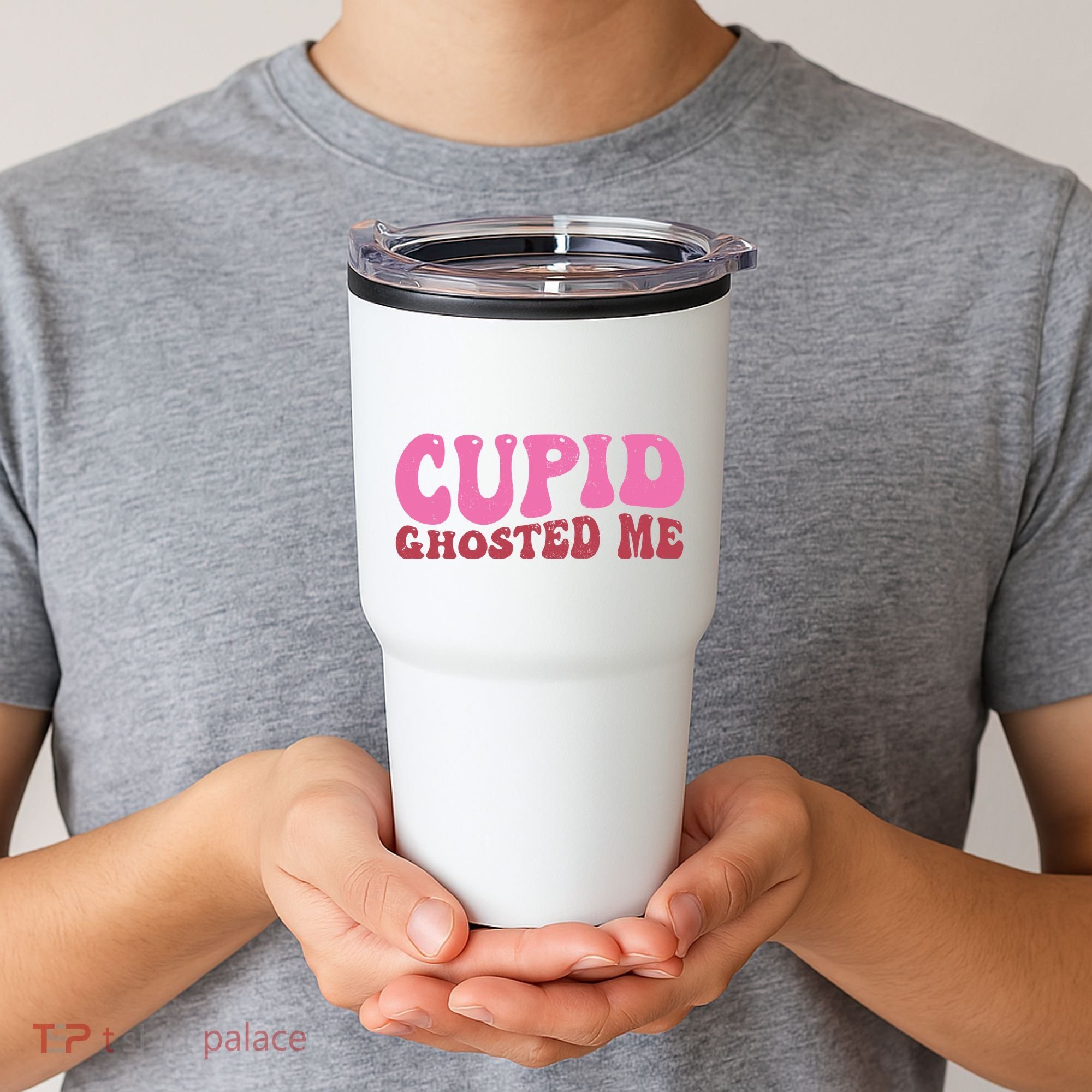 Cupid Ghosted Me Funny Valentines Day Tumbler