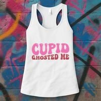 Cupid Ghosted Me Funny Valentines Day Women's Tank Top thumb 3