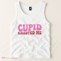 Cupid Ghosted Me Funny Valentines Day Tank Top thumb 2