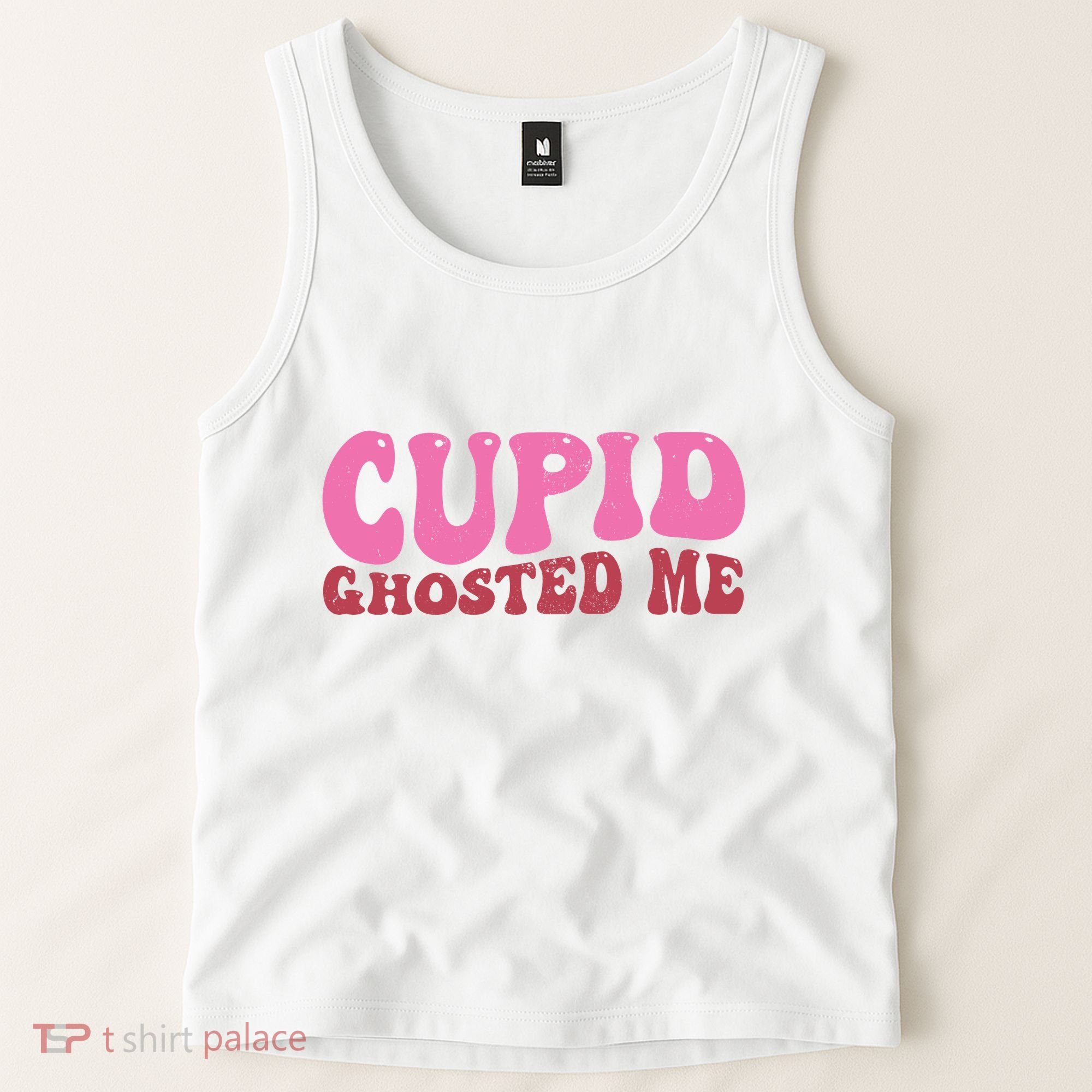 Cupid Ghosted Me Funny Valentines Day Tank Top